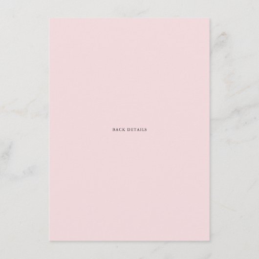 Blush Pink Roses Huwelijksadvies en wensen Kaart (Achterkant)