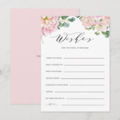 Blush Pink Roses Huwelijksadvies en wensen Kaart (Voorkant / Achterkant)