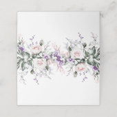 Blush Pink Roses Paarse Wildflower Plaatskaarten Plaatskaartje (Buitenkant ongevouwen)