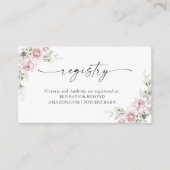 Blush Pink Roses Registry Enclosure Kaart (Voorkant)