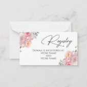 Blush Pink Roses Registry Kaart Notitiekaartje (Voorkant)
