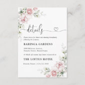 Blush Pink Roses Trouwceremonie Enclosure Kaart (Voorkant)