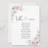 Blush Pink Roses Trouwtafel Zitkaart Kaart (Voorkant)