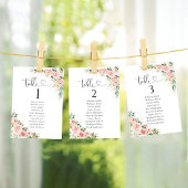 Blush Pink Roses Trouwtafel Zitkaart Kaarten