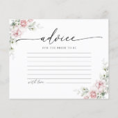 Blush Pink Roses Vrijgezellenfeest Advies Kaart (Achterkant)