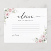 Blush Pink Roses Vrijgezellenfeest Advies Kaart (Voorkant)