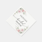 Blush Pink Roses Vrijgezellenfeest servet (Hoek)