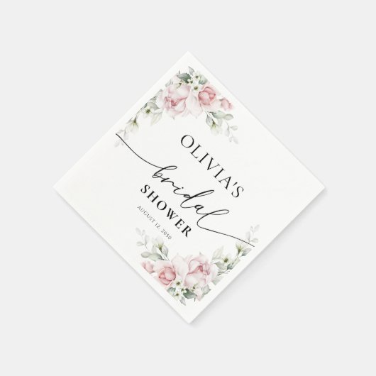 Blush Pink Roses Vrijgezellenfeest servet (Hoek)