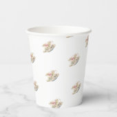 Blush Pink Roses Vrijgezellenfeest Tea Papieren Bekers (Achterkant)