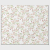 Blush Pink Roses Wedding Cadeaupapier (Vlak)