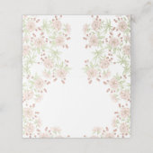 Blush Pink Roses Wedding Place Card Plaatskaartje (Buitenkant ongevouwen)