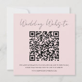 Blush Pink | RSVP | Huwelijkswebsite Notitiekaartje (Voorkant)