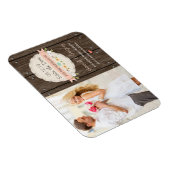 Blush Pink Rustic Floral Boho Save the Date Magneet (Rechterzijde)