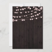 Blush Pink Rustic Wood Lights Afstudeerfeest Kaart (Achterkant)