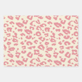 Blush Pink Safari Animal Leopard Print Inpakpapier Vel (Voorkant 3)