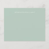 Blush Pink Sage Floral Weddenschap Bewaar de data (Achterkant)