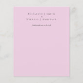 Blush Pink Sage Floral Weddenschap budget (Achterkant)