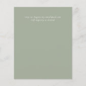 Blush Pink Sage Floral Weddenschap budget (Achterkant)