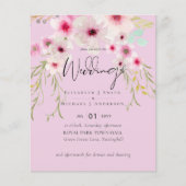 Blush Pink Sage Floral Weddenschap budget (Voorkant)