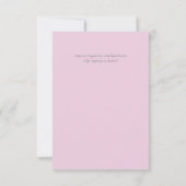 Blush Pink Sage Floral Weddenschap budget (Achterkant)