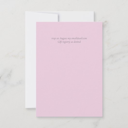 Blush Pink Sage Floral Weddenschap budget (Achterkant)