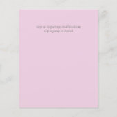 Blush Pink Sage Floral Weddenschap budget (Achterkant)
