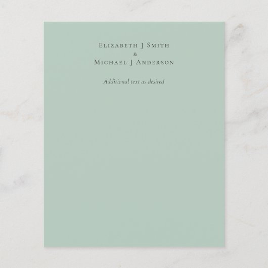 Blush Pink Sage Floral Weddenschap budget (Achterkant)