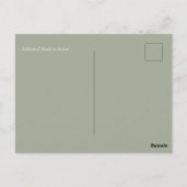 Blush Pink Sage Floral Weddenschap budget Briefkaart (Achterkant)