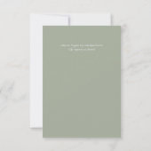 Blush Pink Sage Floral Weddenschap budget RSVP Kaartje (Achterkant)