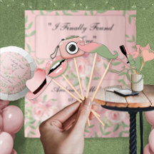 Blush Pink | Sage Fun Photo Booth Wedding Props
