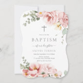 Blush Pink & Sage Green Bloemendoop Kaart (Voorkant)