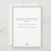 Blush Pink & Sage Green Plaid 3 Foto Kerstmis Feestdagenkaart (Achterkant)