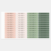Blush Pink Sage Green Skinny Minimal Candle Label (Vel)