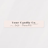 Blush Pink Sage Green Skinny Minimal Candle Label (Design 2)