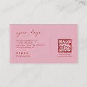 Blush Pink Salon Beauty Business Card Visitekaartje (Achterkant)