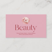 Blush Pink Salon Beauty Business Card Visitekaartje (Voorkant)