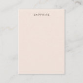 Blush Pink Sapphire Display Kaart Visitekaartje (Voorkant)