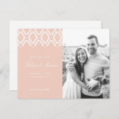 Blush Pink Save the Date briefkaart (Voorkant / Achterkant)