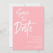 Blush Pink Save the date Kaart (Voorkant)