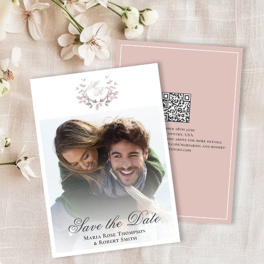 Blush Pink Save the Date Wedding Classic Foto