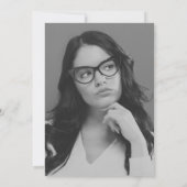 Blush Pink Script Foto Afstudeerfeest Kaart (Achterkant)