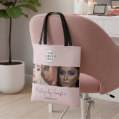 Blush Pink Script Logo Foto Make-up Studio Tote Bag
