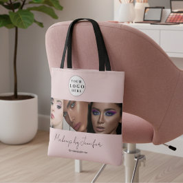 Blush Pink Script Logo Foto Make-up Studio Tote Bag