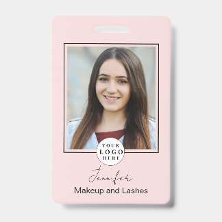 Blush Pink Script Logo Fotomake-up Badge