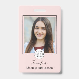 Blush Pink Script Logo Fotomake-up Badge
