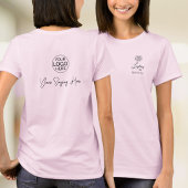 Blush Pink Script Logo Lashes Staff T-shirt