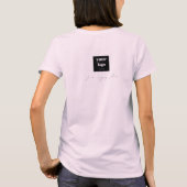 Blush Pink Script Logo Makeup Staff T-shirt (Achterkant)