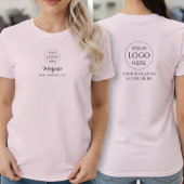 Blush Pink Script Logo Makeup Staff T-shirt