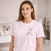 Blush Pink Script Logo Makeup Staff T-shirt