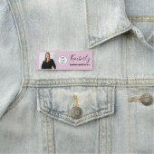 Blush Pink Script Logo Photo Lash Artist Naamplaatje (In situ)